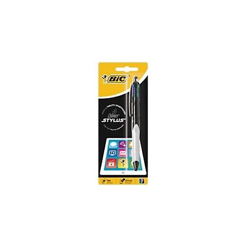 3086123379916 - BIC 4 Colours Stylus Kugelschreiber Blau Schwarz Rot und Grün Mittel 04 mm Nachfüllbar