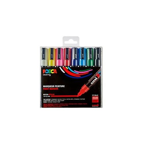 4902778154151 - Acrylstift UNI POSCA 182512 Pack 8-farbig sortiert 18-25mm Rundspitze 4902778154151 8 Stück