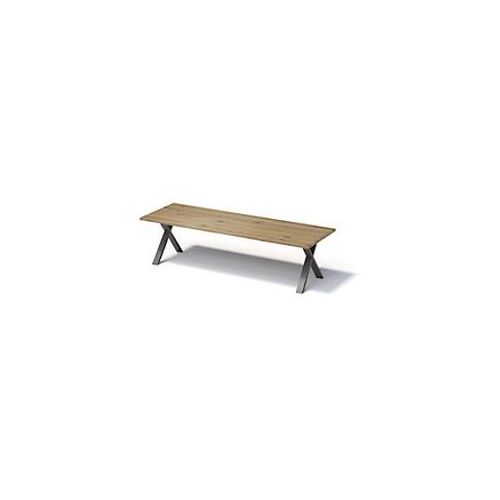 0796376531186 - Fortis Table Regular 3000 x 1000 mm gerade Kante geölte Oberfläche X-Gestell Oberfläche P natürlich   Gestellfarbe 303 blankstahl