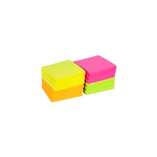 8717868008773 - Haftnotizen 76 x 76 mm Farbig sortiert Neon 12 Blöcke à 100 Blatt