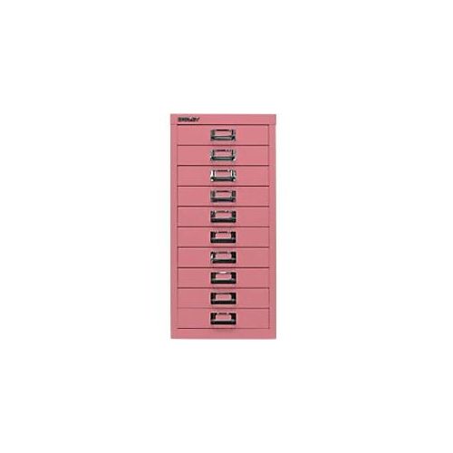 5020073769890 - Schubladenschrank MultiDrawer? 29er Serie L2910101 Stahl 10 Schubladen (Vollauszug) A4 279 x 59 x 38 cm pink 5020073769890