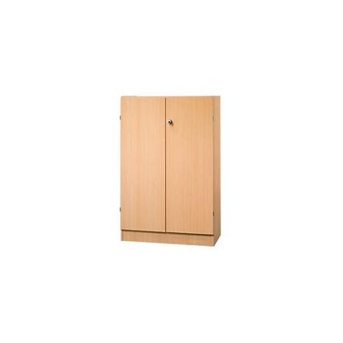 4032062125908 - Schrank Melaminharzbeschichtete Spanplatte 2 Fachböden abschließbar 800 x 420 x 1270 mm Buche Braun