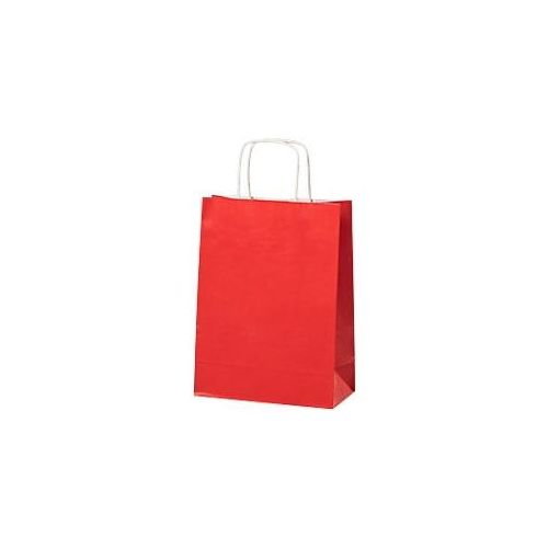 4003928017538 - Papiertüte Gewundener Griff 180 x 80 x 240 mm 35 L Rot 300 Stück