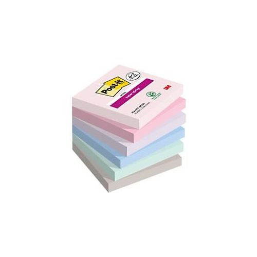 4054596926011 - Post-it Soulful Collection Super Sticky Haftnotizen 76 x 76 mm Grau Quadratisch Blanko 90 Blatt Vorteilspackung 4 + 2 Gratis