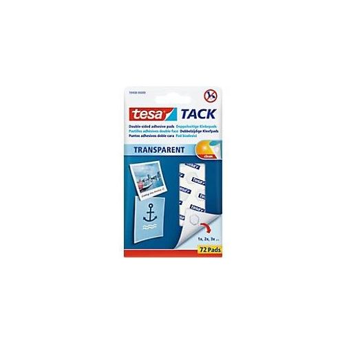 4042448366849 - Tack 59408 doppelseitige Klebepads transparent 4042448366849 59408-00000-01 72 Stück