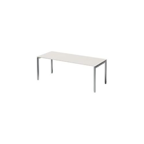 5020073993936 - Cito Höhenverstellbar Schreibtisch Hellgrau 4 Metallfüße 2000 (B) x 800 (T) x 740 (H) mm MFC (Melaminbeschichtete Spanplatte) Stahl