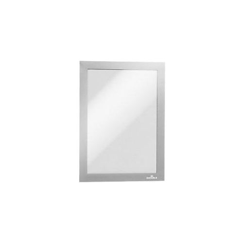 4005546404868 - DURABLE wandmontierbarer magnetischer Inforahmen DURAFRAME Selbstklebend DIN A5 210 x 148 mm Silber 487123 2 Stück