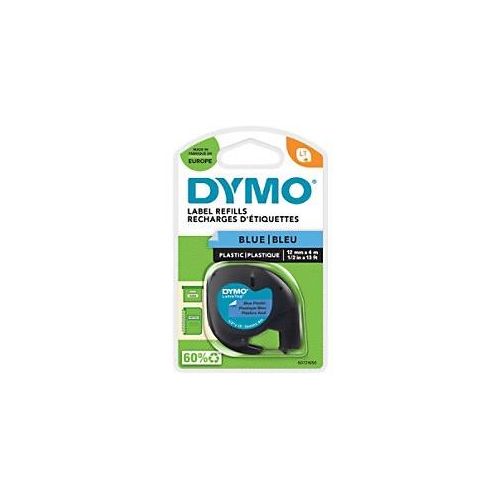 5411313912051 - DYMO Original LetraTag Etikettenband | schwarz auf blau | 12 mm x 4 m | selbstklebendes Kunststoffetiketten | für LetraTag-Beschriftungsgerät