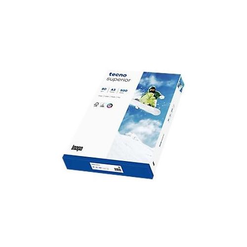 4011211074557 - Kopierpapier tecno superior DIN A3 80 g m² hochweiß 1 Paket = 500 Blatt