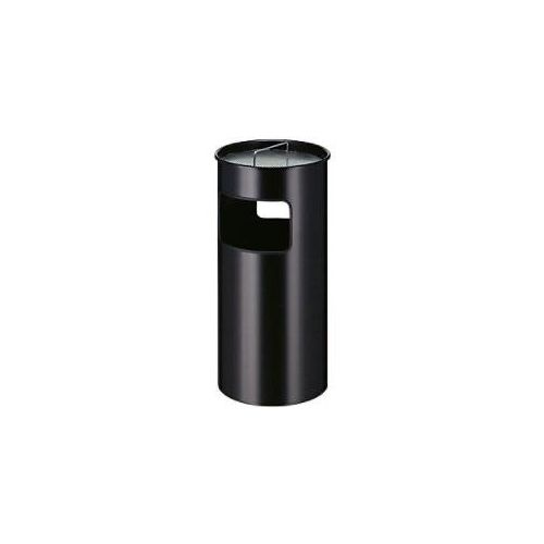 8713631002948 - Certeo - Abfalleimer mit Aschenbecher 50 l Schwarz V-Part - Schwarz