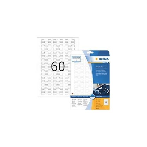 4008705051163 - HERMA Ringetiketten A4 49x10 mm weiß Papier matt blickdicht 1500 St - Weiß - Selbstklebendes Druckeretikett - A4 - Papier - Laser Inkjet - Dauerhaft