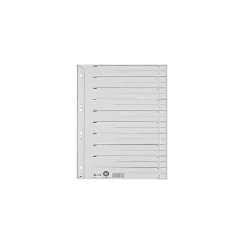 4002432328758 - 1 bis 10 Trennblätter DIN A4 Überbreite Grau 10-teilig Pappkarton 6 Löcher 1654 100 Stück 4002432328758 - 1 bis 10 Trennblätter DIN A4 Überbreite Grau 10-teilig Pappkarton 6 Löcher 1654 100 Stück