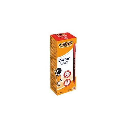 3086123594159 - BIC Cristal Exact Kugelschreiber Rot Extra Fein 028 mm 20 Stück