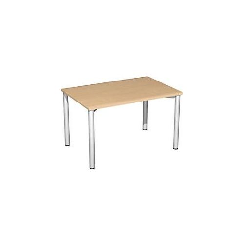 4038933066059 - Flex Schreibtisch buche silber rechteckig 4-Fuß-Gestell silber 1200 x 800 cm