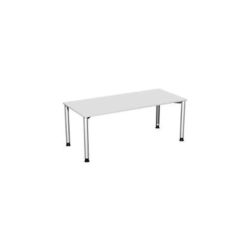 4038933478982 - Flex höhenverstellbarer Schreibtisch lichtgrau silber rechteckig 4-Fuß-Gestell silber 1800 x 800 cm