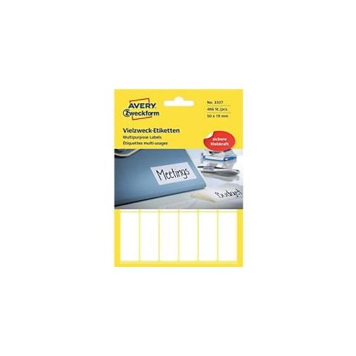 4004182033272 - - Universaletikett 50 x 19 mm (b x h) nicht wieder ablösbar Papier weiß 486 Etik Pack