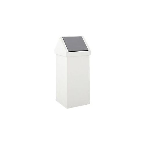 8713631004737 - DutchDesign Papierkorb Pulverbeschichtetes Aluminium 55 L 30 (B) x 30 (T) x 77 (H) cm Weiß