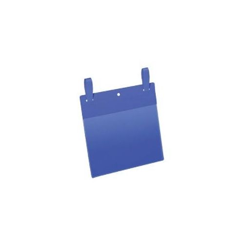 4005546109084 - DURABLE Gitterboxtasche mit Lasche blau Ideal für die dauerhafte Kennzeichnung von Lager- und Transportboxen 1 Packung = 50 Stück Innenformat A5 quer