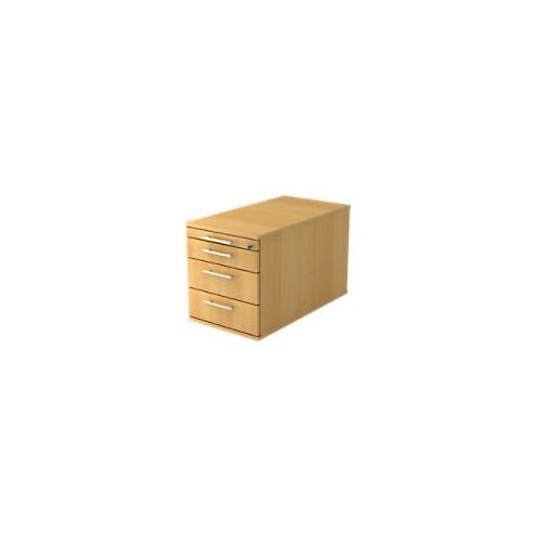 4032062121672 - Rollcontainer Solid VTC30 6 6 RE Holz buche 3 normale Schubladen mit extra Utensilienauszug abschließbar 4032062121672 Hammer