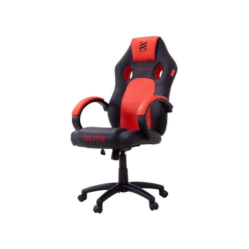 4056551044327 - ELITE Gaming-Stuhl EXODUS Armpolster 45-55cm Sitzhöhe extrabreite Sitzfläche Wippmechanik MG100 (Schwarz Rot)