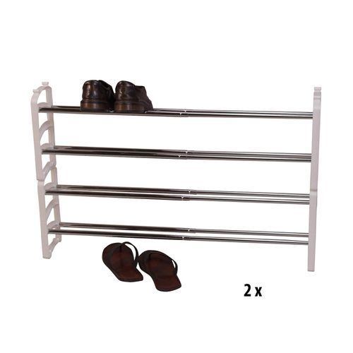 4046884073781 - Möbel Direkt Online - Ausziehbares Schuhregal Dean im 2er Set weiß 4046884073781 - Möbel Direkt Online - Ausziehbares Schuhregal Dean im 2er Set weiß