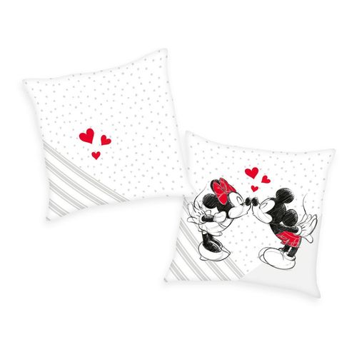 4006891957474 - Disneys Mickey & Minnie Soft Velboa Kissen Größe 40 x 40 cm