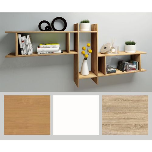4051814410550 - Holzregal hängend platzsparendes Regal Maße H 80 x B 188 x T 20 cm Elegantes Regal hängend Aufbewahrungsregal Bücherregal Wandboard - Sirola Maxi 4051814410550 - Holzregal hängend platzsparendes Regal Maße H 80 x B 188 x T 20 cm Elegantes Regal hängend Aufbewahrungsregal Bücherregal Wandboard - Sirola Maxi