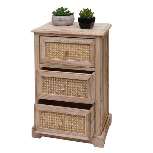 4057651836881 - Kommode MCW-K87 Schubladenschrank Schrank Holz FSC-zertifiziert Rattan 63x40x28cm ~ naturfarben 4057651836881 - Kommode MCW-K87 Schubladenschrank Schrank Holz FSC-zertifiziert Rattan 63x40x28cm ~ naturfarben