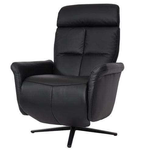 4057651806198 - Relaxsessel MCW-L10 Design Fernsehsessel TV-Sessel Liegesessel Liegefunktion drehbar Voll-Leder ~ schwarz