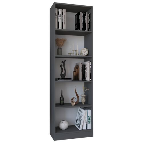 4051814420658 - Standregal Holz Aufbewahrung Stand Regal Bücherregal Deko Bücher Standregal Dilos XL 5-fach Gr 56 grau (anthrazit) B56cm H183cm T30cm Holzwerkstoff Holz Spanplatte Regale 4051814420658 - Standregal Holz Aufbewahrung Stand Regal Bücherregal Deko Bücher Standregal Dilos XL 5-fach Gr 56 grau (anthrazit) B56cm H183cm T30cm Holzwerkstoff Holz Spanplatte Regale
