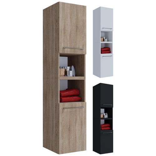 4051814375446 - Holz Badezimmerschrank Badmöbel Stand Badregal Badschrank Hochschrank Maße ca H 151 x B 33 x T 37 cm - Badinos 4051814375446 - Holz Badezimmerschrank Badmöbel Stand Badregal Badschrank Hochschrank Maße ca H 151 x B 33 x T 37 cm - Badinos