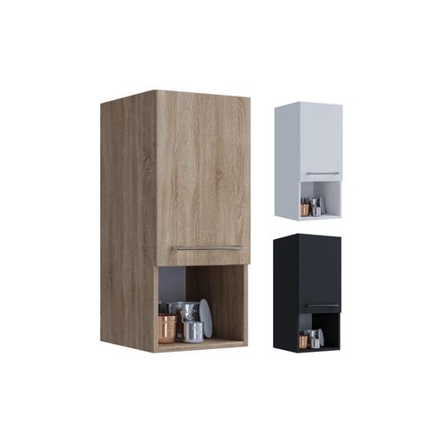 4051814375408 - Holz Midihängeschrank Badschrank mit offenem Fach und einer Drehtür Maße H 76 x B 33 x T 37 cm - Badinos 4051814375408 - Holz Midihängeschrank Badschrank mit offenem Fach und einer Drehtür Maße H 76 x B 33 x T 37 cm - Badinos