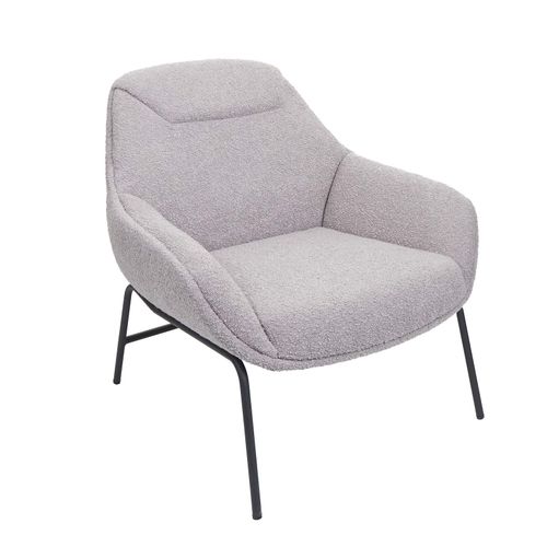 4057651648743 - Lounge-Sessel MCW-J77 Cocktailsessel Sessel Bouclé Stoff Metall ~ hellgrau 4057651648743 - Lounge-Sessel MCW-J77 Cocktailsessel Sessel Bouclé Stoff Metall ~ hellgrau