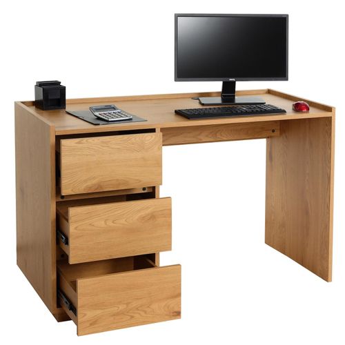 4057651538488 - Schreibtisch MCW-J78 Bürotisch Computertisch Arbeitstisch Schublade 78x121x60cm ~ Eiche-Optik