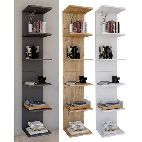 4051814420276 - Wandregal Holzregal hängend platzsparendes Regal Maße H 180 x B 35 x T 30 cm Elegantes Regal hängend Aufbewahrungsregal Bücherregal Wandboard - Lazas Gr 35 grau (anthrazit) B35cm H180cm T30cm Holzwerkstoff Holz Spanplatte Regale 4051814420276 - Wandregal Holzregal hängend platzsparendes Regal Maße H 180 x B 35 x T 30 cm Elegantes Regal hängend Aufbewahrungsregal Bücherregal Wandboard - Lazas Gr 35 grau (anthrazit) B35cm H180cm T30cm Holzwerkstoff Holz Spanplatte Regale