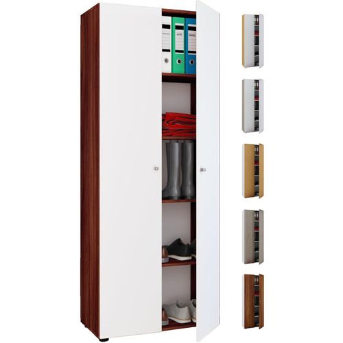 4051814351839 - Büroschrank mit 5 Fächern moderner Aktenschrank mit Drehtüren Maße B 70 x H 178 x T 40 cm – Vandol 4051814351839 - Büroschrank mit 5 Fächern moderner Aktenschrank mit Drehtüren Maße B 70 x H 178 x T 40 cm – Vandol