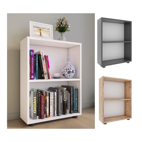 4051814420184 - Holzregal stehend platzsparender Aktenschrank Maße ca H 72 x B 55 x T 20 cm Elegantes Regal Büroregal – Bulas 2 Fächer 4051814420184 - Holzregal stehend platzsparender Aktenschrank Maße ca H 72 x B 55 x T 20 cm Elegantes Regal Büroregal – Bulas 2 Fächer