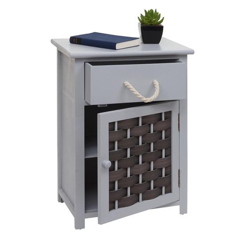 4057651780696 - Kommode MCW-K83 Schrank Schubladenschrank Holz FSC-zertifiziert 55x395x285cm ~ grau Polyrattan dunkelgrau 4057651780696 - Kommode MCW-K83 Schrank Schubladenschrank Holz FSC-zertifiziert 55x395x285cm ~ grau Polyrattan dunkelgrau