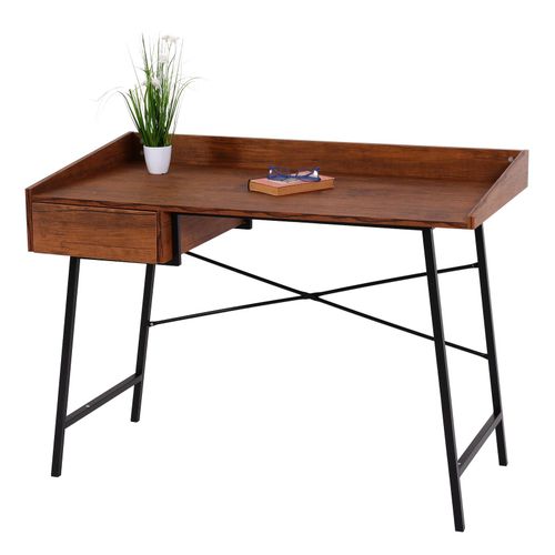 4057651534497 - Konsolentisch MCW-J97 Schminktisch Ablagentisch Schublade 3D-Struktur 98x114x60cm FSC-zertifiziert ~ braun