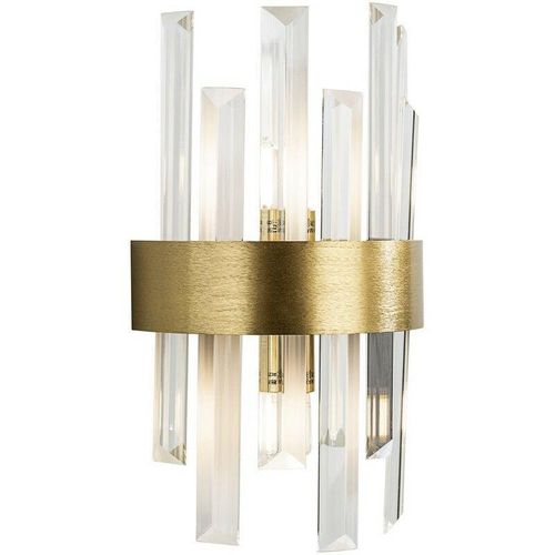 8435435334741 - Schuller GRACE 2-flammige Wandleuchte Gold gebürstet transparent G9