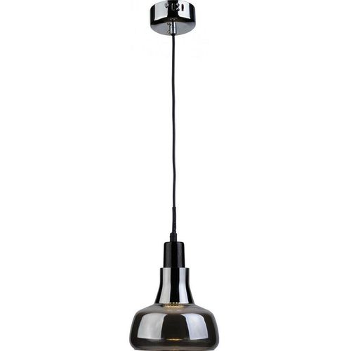 5056665772160 - Privatefloor - Deckenlampe - Pendelleuchte - Chrommetall - Mittelgroß - Blake Grau transparent - Glas Eisen Metall - Grau transparent