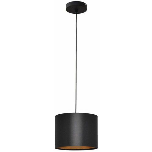 5902349229942 - Helam Lighting - Helam alba Zylindrische Pendel-Deckenleuchte Schwarz Gold 20cm