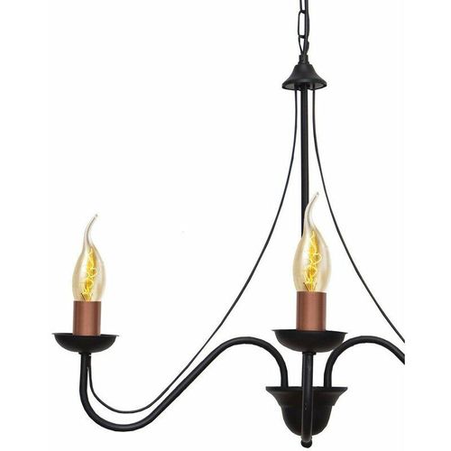 5902349219400 - Helam Lighting - Helam malbo Mehrarm-Pendelleuchte Schwarz Kupfer 60cm