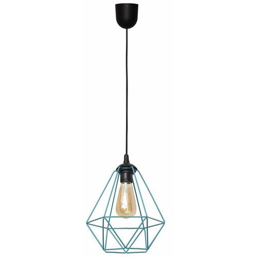 5902349220765 - Helam Lighting - Helam karo Drahtgestell Pendelleuchte Schwarz Türkis 24cm