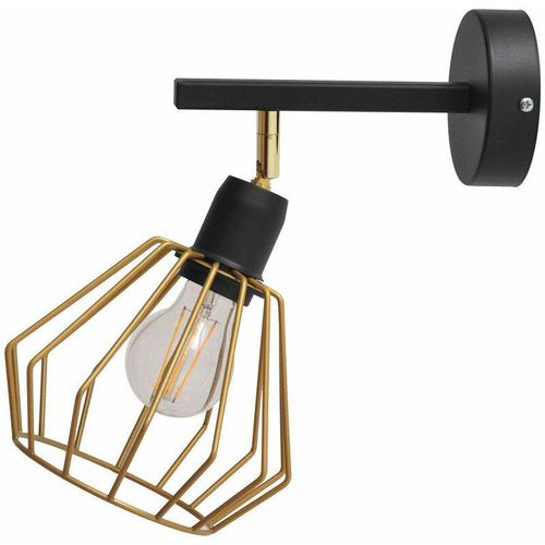 5902349226828 - Helam Lighting - Helam agat Wandleuchte Schwarz Gold 30cm