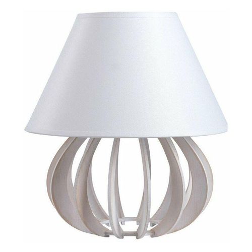 5056013674641 - Keter Lighting - 939 Nora Tischlampe mit rundem konischem Schirm weiß 25cm 1x E27