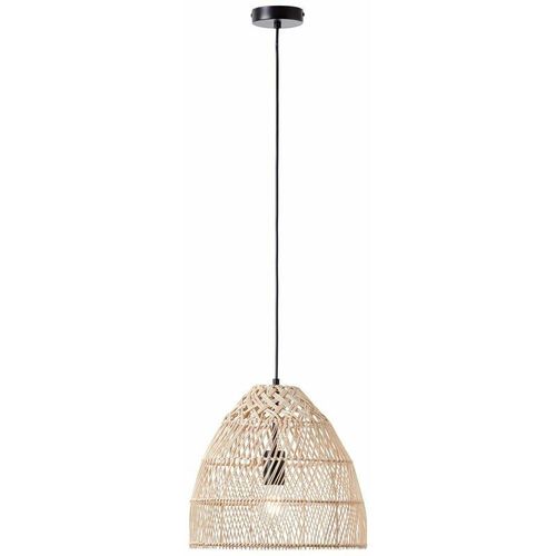 4004353396700 - Lampe Minster Pendelleuchte 35cm natur weiß 1x A60 E27 25W Kabel kürzbar   in der Höhe einstellbar - braun - Brilliant