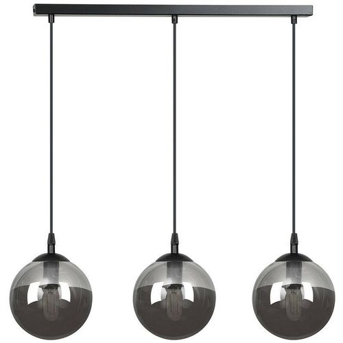 5901738895232 - Emibig Lighting - Emibig cosmo Schwarze Globe Bar Pendel-Deckenleuchte mit Graphitglasschirmen 3x E14