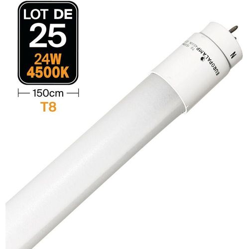 7061114007029 - Europalamp - 25 Tubes Neon led 25W 150cm T8 Blanc Neutre 4500k Gamme Pro