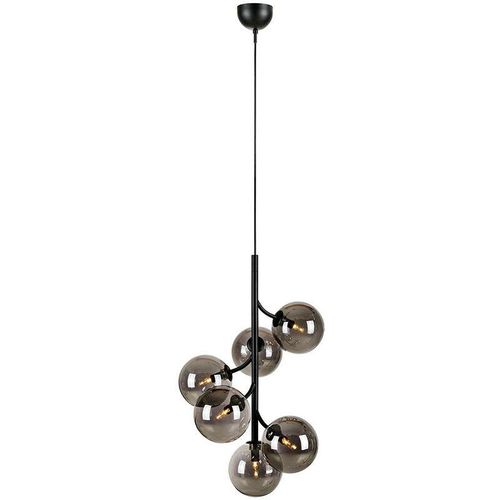 7330024599192 - Markslojd Lighting - Markslojd callisto Deckenpendel Glass Globe 6 Light Black Smoke